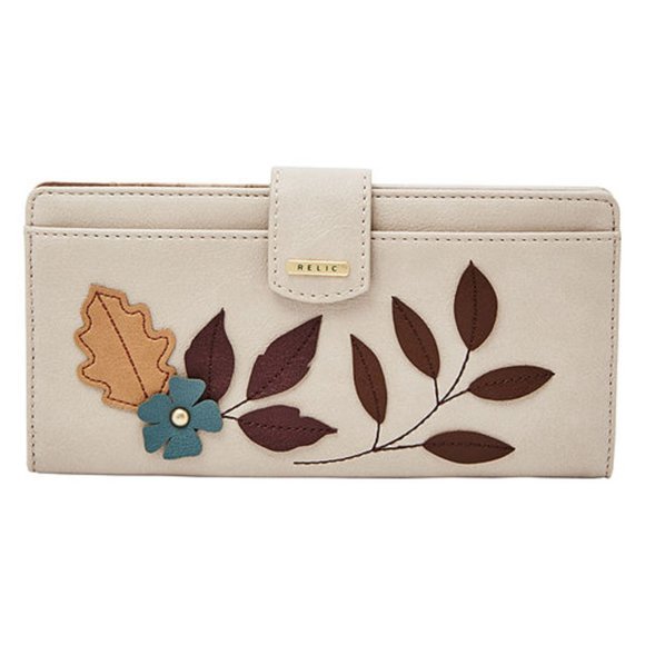 Relic by Fossil Handbags - Relic By Fossil Rfid Gray Checkbook Wallet